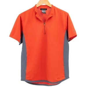 Mens Nike Sphere React MEDIUM 1/4 Zip Short Sleeve Collar Performance Shirt